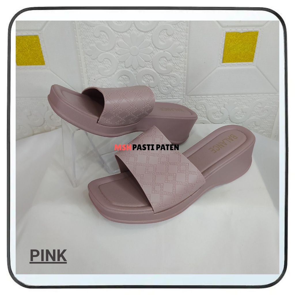 Sandal slide wedges wanita Sandal impor Sandal impor Balance 2223