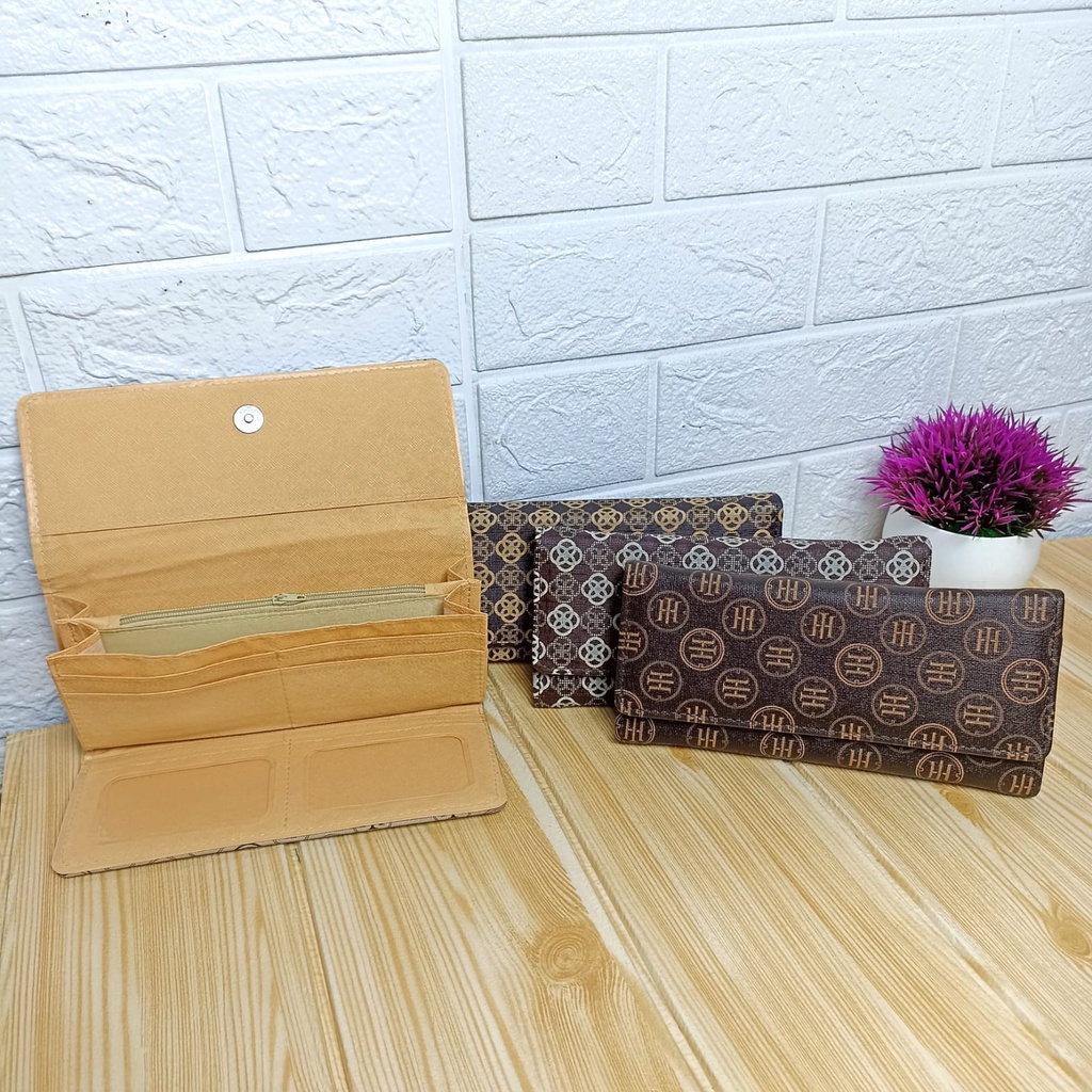 AND / COD / Dompet Panjang Wanita Import Dompet Lipat Panjang Perempuan Murah Dompet Casual Fashion Cewek Kekinian Motif Cantik D100