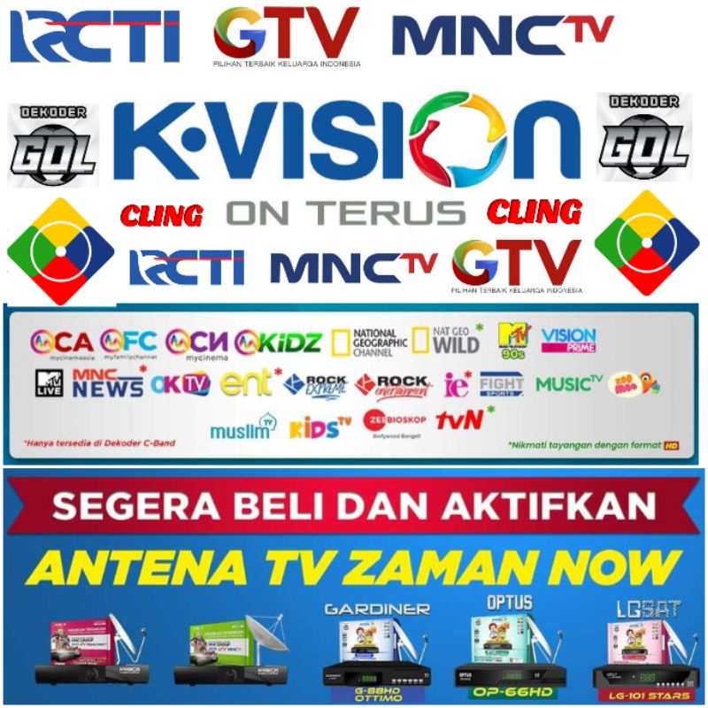 Voucher Paket Cling Mnc Kvision Bromo Kartenz Gol Gardiner Optus Lg Sat Kartenz Ottimo Aff Basic Kid