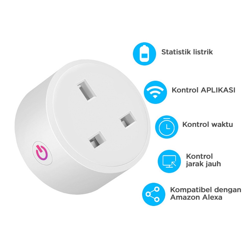 Holiven Steker Wifi Pintar / Colokan Wifi Pintar / Smart Plug IoT