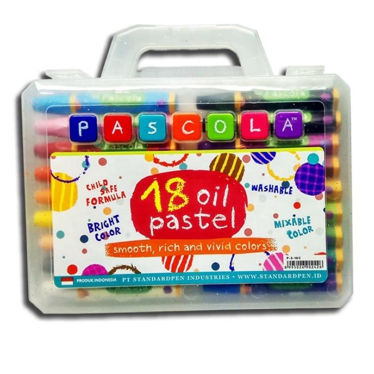 

(G1)1♥☞) Crayon Oil Pastel Pascola 18 warna ( 1 set ) super keren