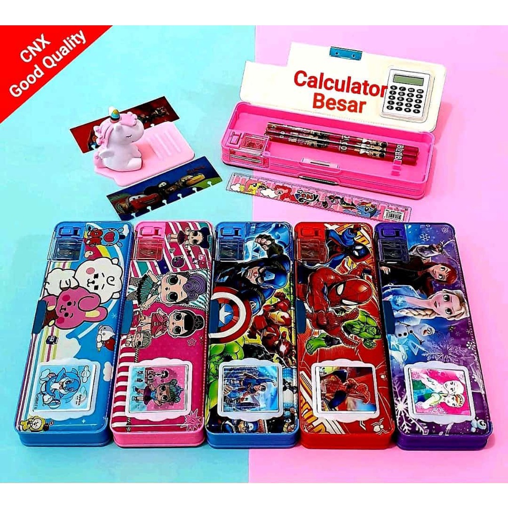 

Kotak pensil kalkulator/kotak alat tulis/kotak pensil anak/pencil case