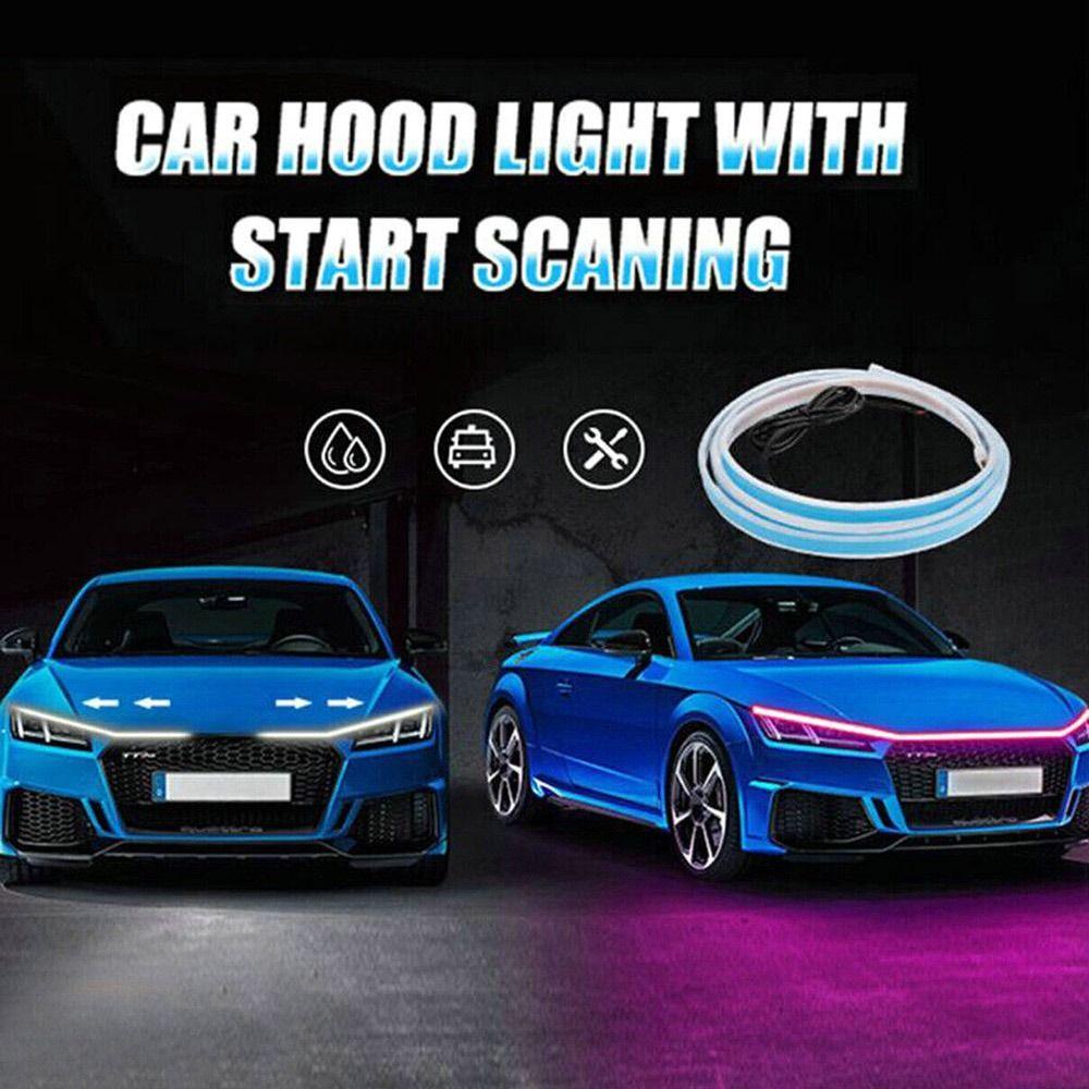 POPULAR Strip Lampu Running Siang Mobil Waterproof 12V Ambient Light Lampu Sinyal Mengalir
