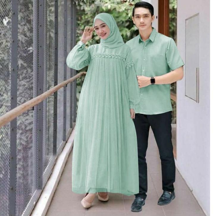 DERIAN COUPLE /CP NURAINI / MAXI ZOYA / MAXI NURAINI / BAJU PASANGAN MAXI DRESS TILE / BAJU PASANGAN