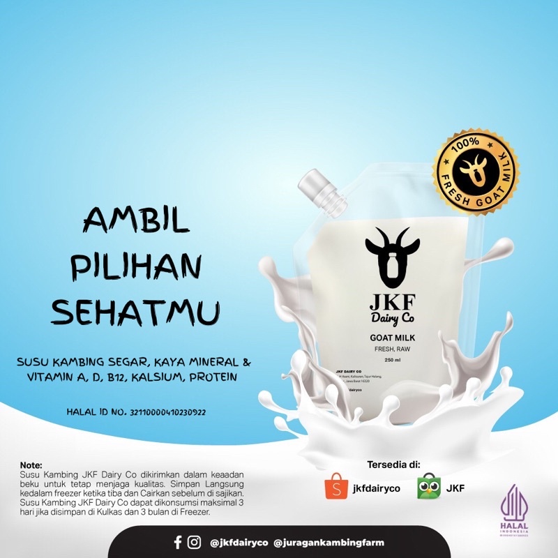 

susu kambing segar JKF Dairy Co