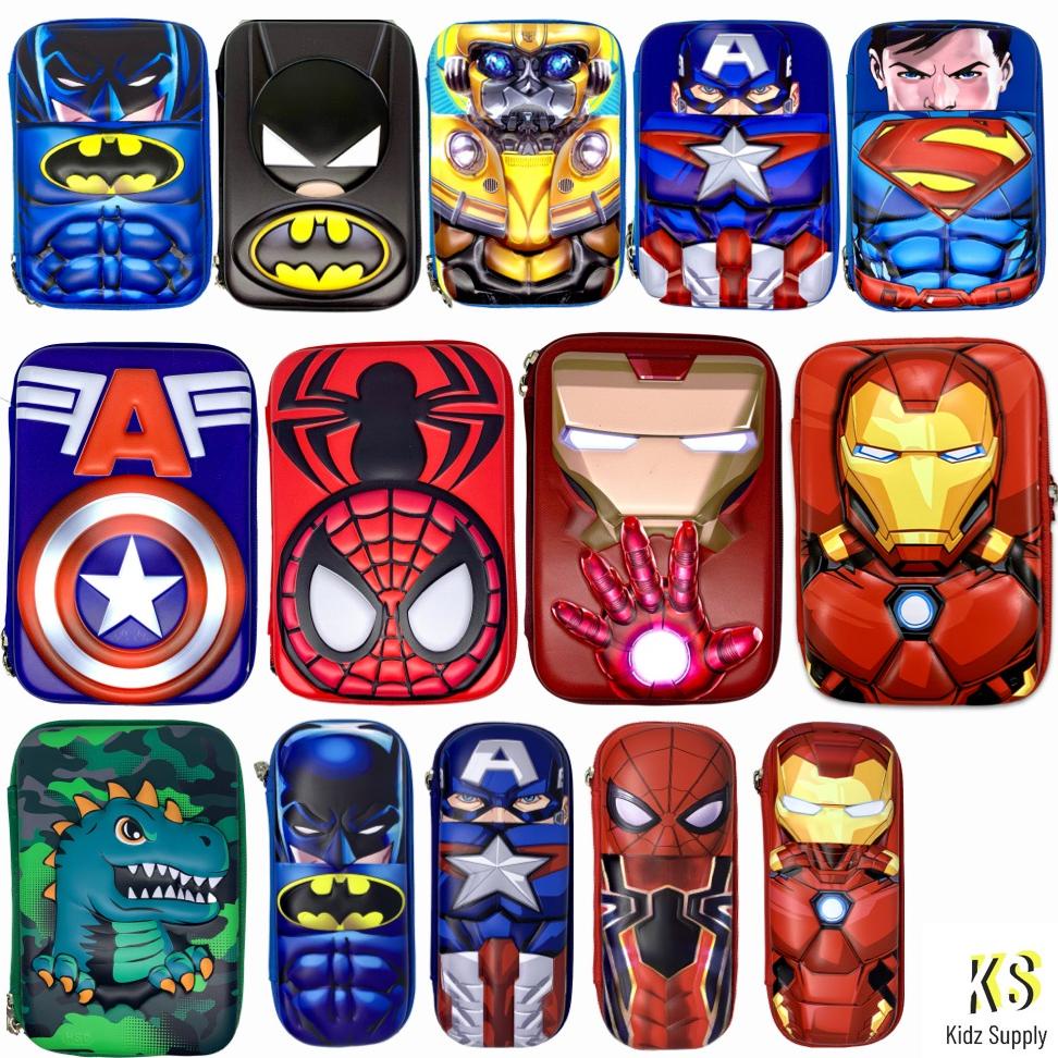 

BISA COD Tempat pensil spiderman Kotak pensil anak laki laki hardcase 3D marvel ironman superman