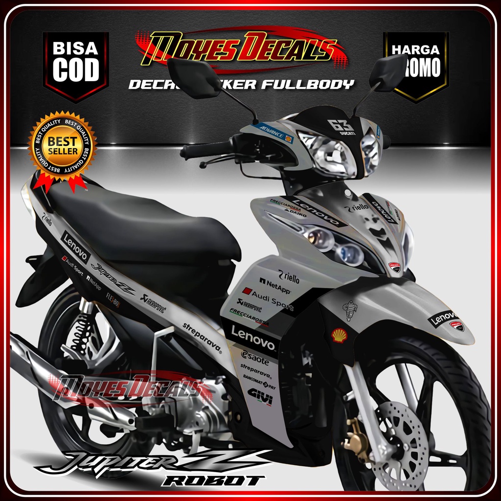 Decal Stiker Variasi Jupiter Z Robot 2010 2012 Sticker Motor Yamaha Jupiter Z Robot 2010 Terbaru