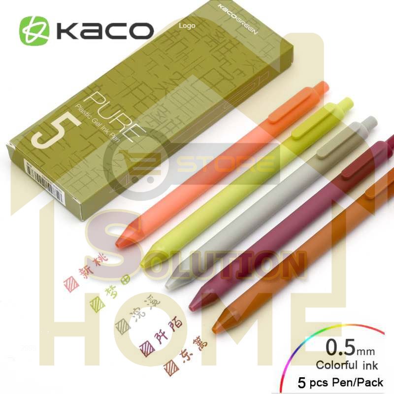 

HSS TOOLS - KACO PURE Classic II Gel Pen Pena Pulpen 0.5mm 5 PCS (Colorful Ink)