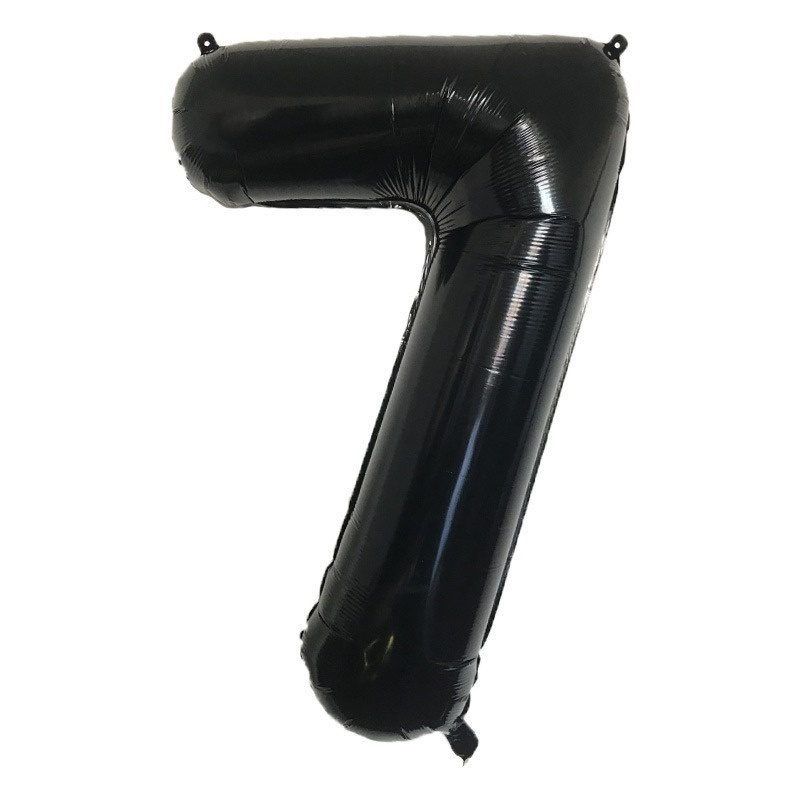 Salin Balon Angka Foil Hitam Black Jumbo besar 80cm Balloon Birthday Party Pesta Ulang Tahun Angka Number Ballon Murah