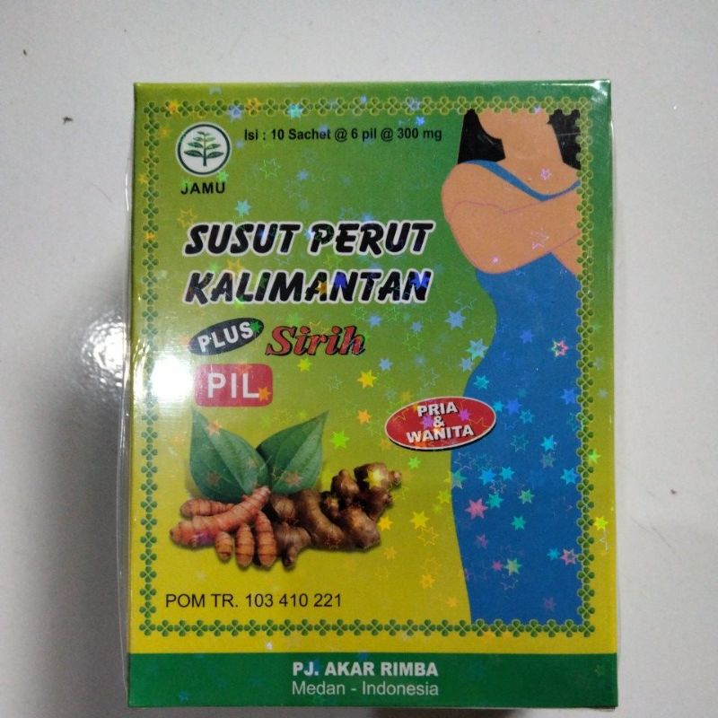 

susut perut kalimantan pil isi 10 saset persaset isi 6 pil