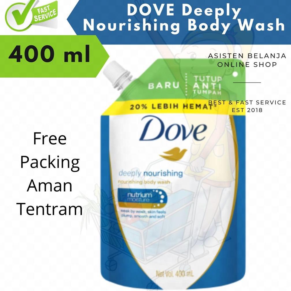 [PRODUK JAMPD] DOVE Body Wash Deeply Nourishing 400ml 400 ml Sabun Mandi Cair Refil Biru Tua Deep No
