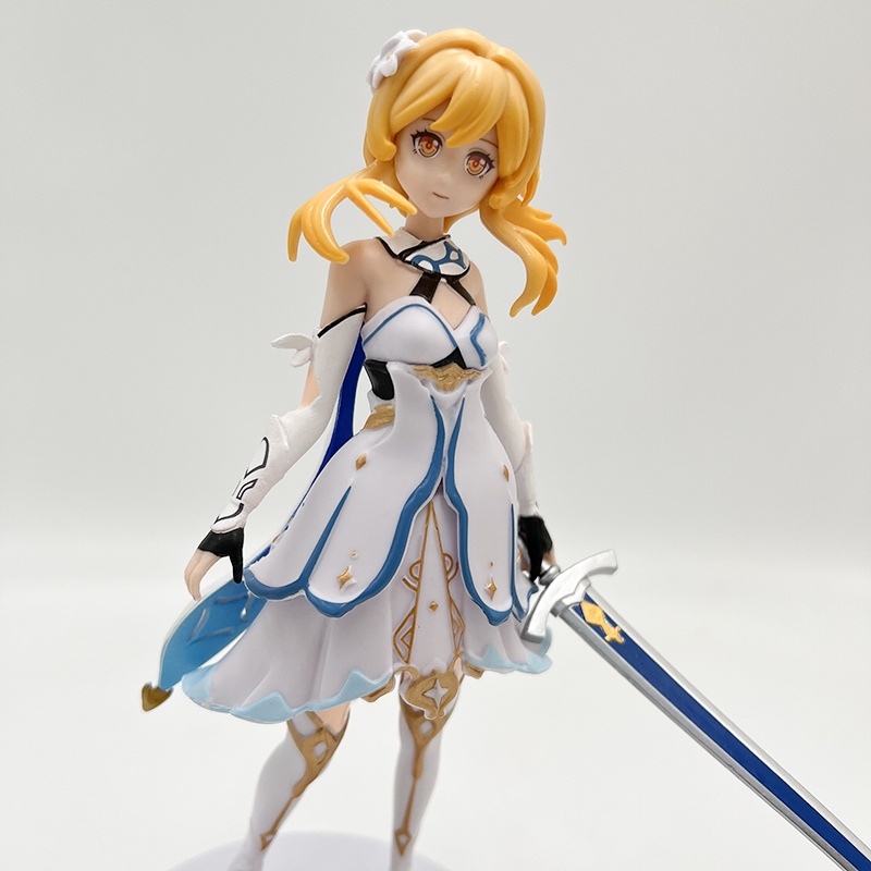 Game Genshin Impact Karakter Traveller Lumine Gambar Anime Aether Figure Collection Model Dewasa Anak Mainan Ulang Tahun