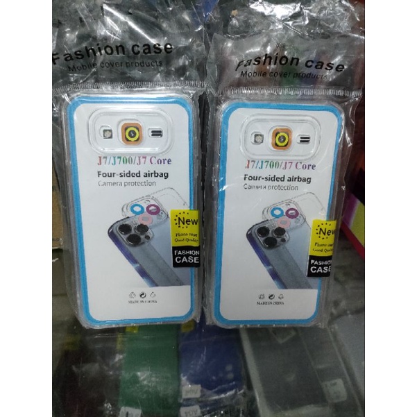 Softcase Samsung J7 J700 J7 Core Silikon Casing Case Bening Transparan Pelindung Pro Camera