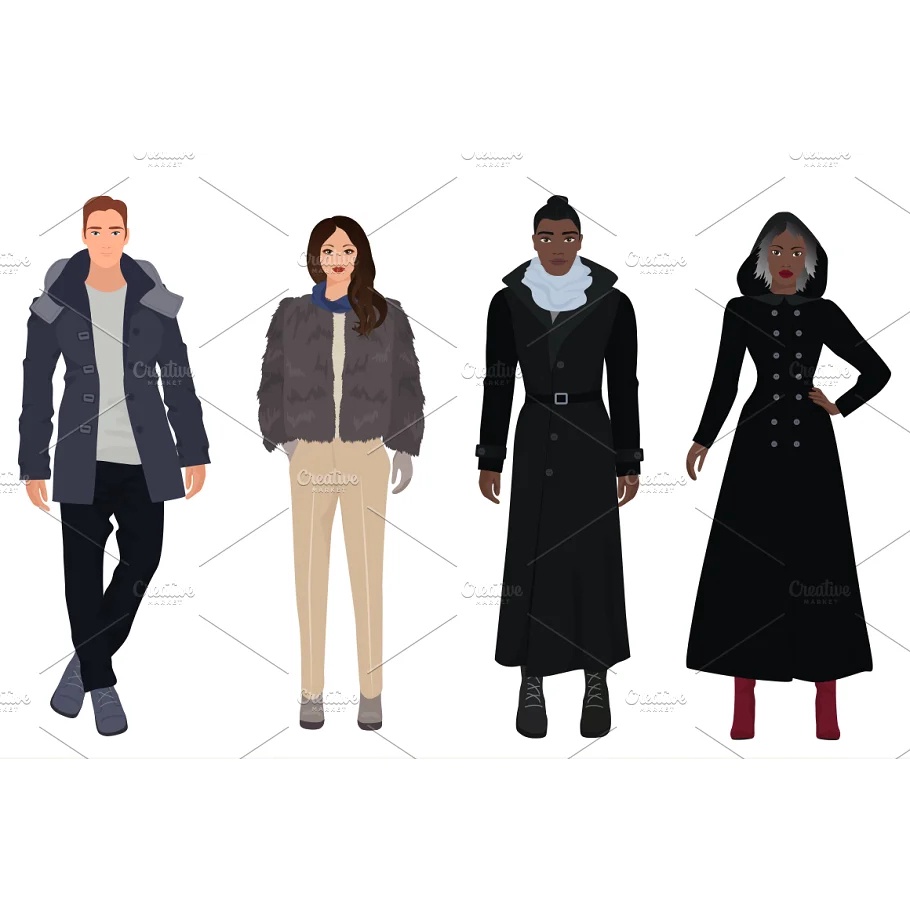 Fashionable Winter People Collection