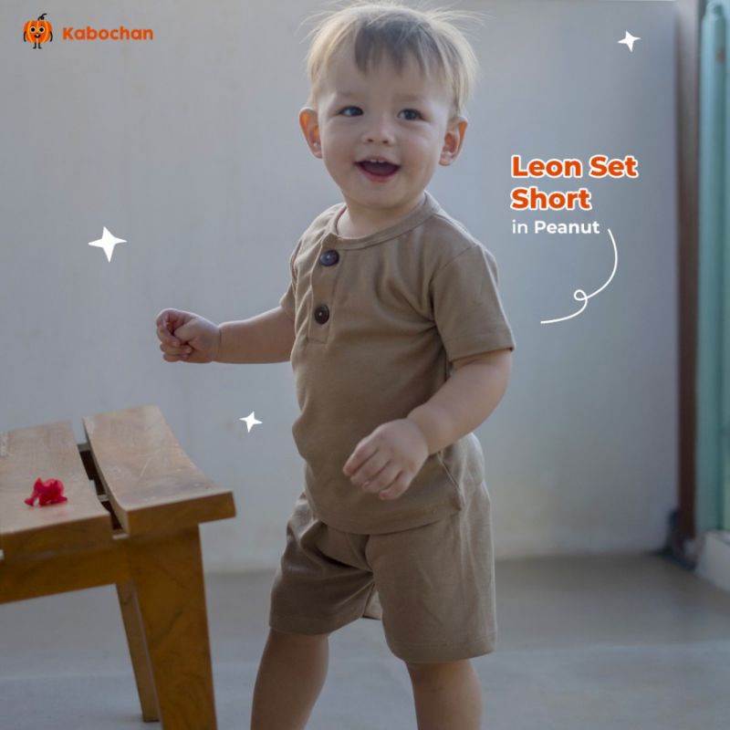 Setelan Kabochan Leon set Pendek earth colors / Setelan Kabochan polos pendek cellestial katun comfort