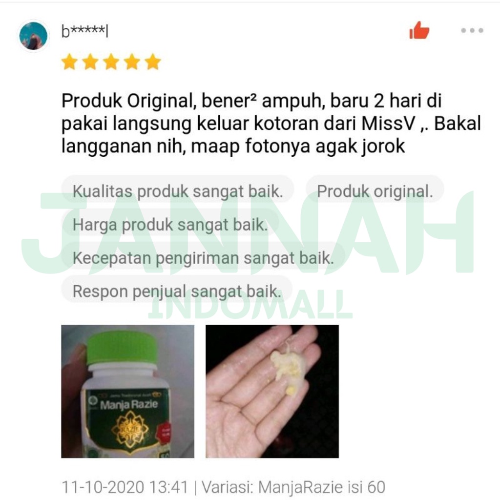 MANJA RAZIE ORIGINAL 30 &amp; 60 Butir | Manjakani | Obat Keputihan | Perawatan Miss V | Perapat Miss V