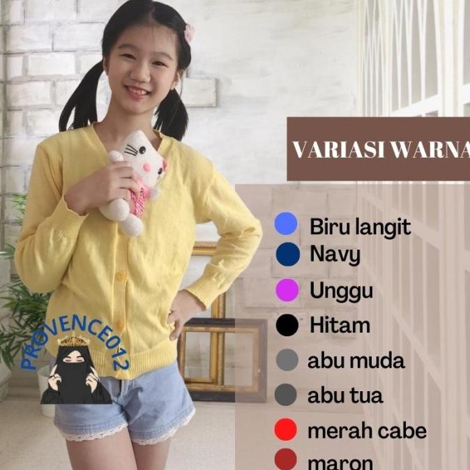 Kardigan Cardigan Sweater Rajut Anak Perempuan Cewek Umur 7-12 Tahun