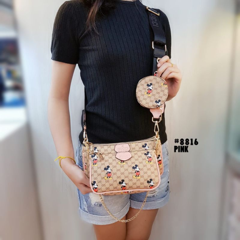 SUPER CAKEP WAJIB BELI TaS slingbag GCC Multi Pochette DisneyXMickeyMouse 8816