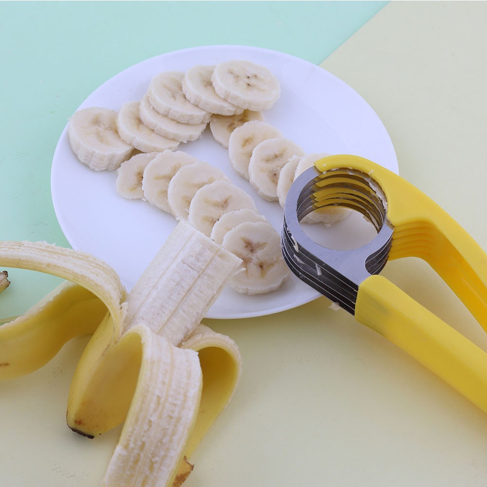 Banana Slicer/Pengiris Pisang/Pengiris Pisang Serbaguna Alat Pemotong Pisang, Timun, Sosis Multifungsi untuk Dapur / Alat Pengiris Pisang