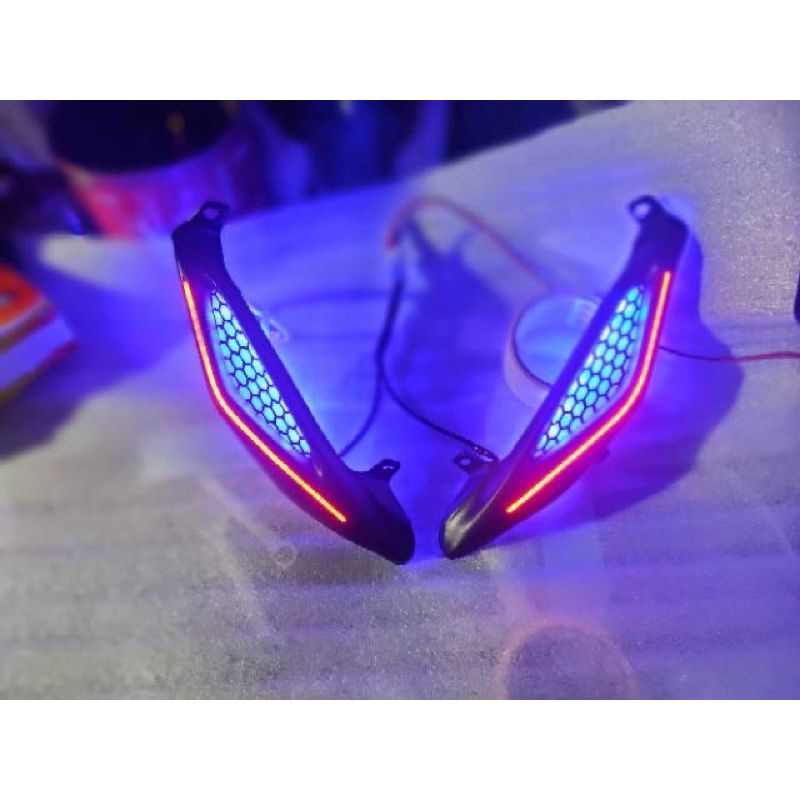 Lampu led DRL alis 30CM tempel fleksibel mobil motor