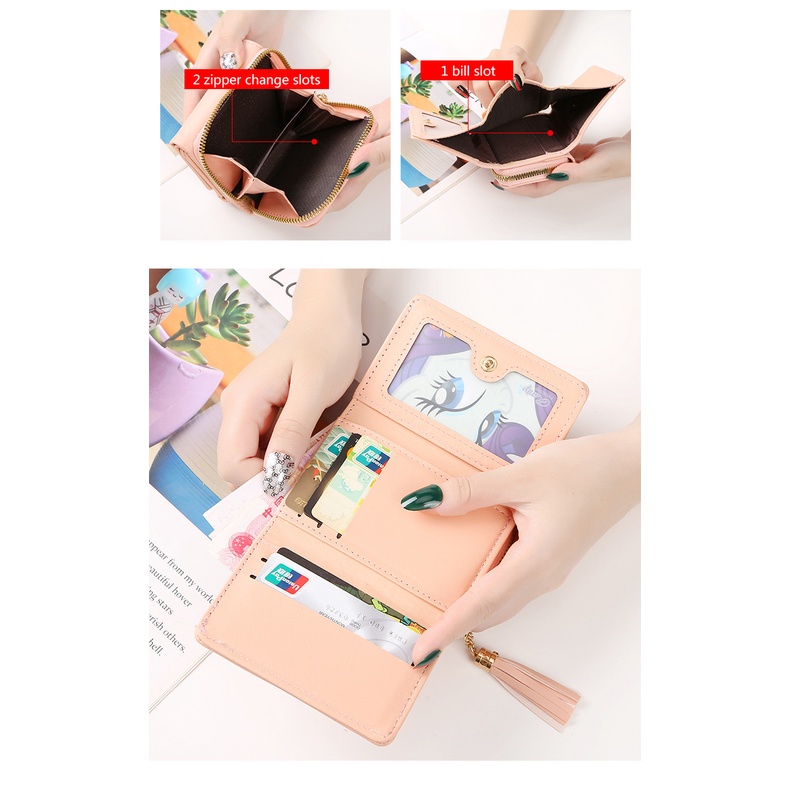 JJ 1560 Dompet Lipat Relesting Wanita Motif Kelinci Import