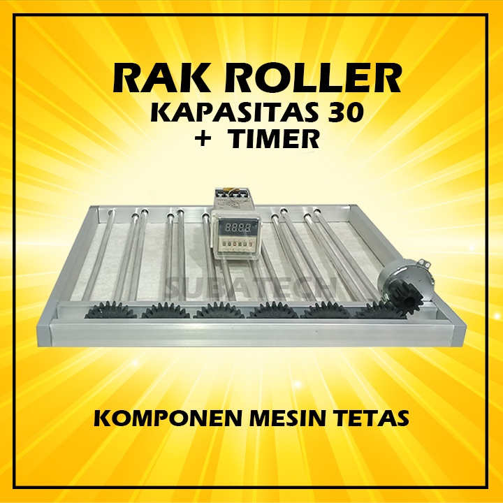 Rak Roller Mesin Tetas Kapasitas 50 dengan Modul Timer