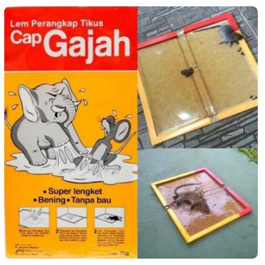 Lem tikus papan cap gajah Rat Trap Glue