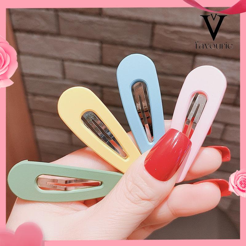 COD6 PCS Sederhana Temperamen Jepit Rambut Gadis Sisi Poni Jepit Rambut Rusak Rambut Permen Klip Warna-FA