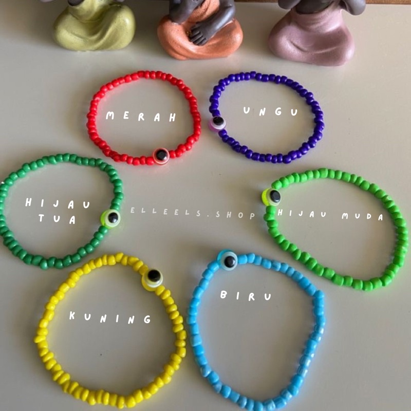 gelang manik manik mata/gelang korean style/gelang bts