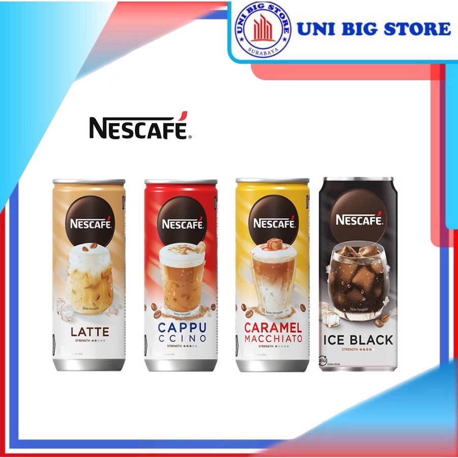 

NESCAFE Milk Coffee Drink Can Cappuccino | Caramel Macchiato | Latte | Ice Black Kopi 220 ml