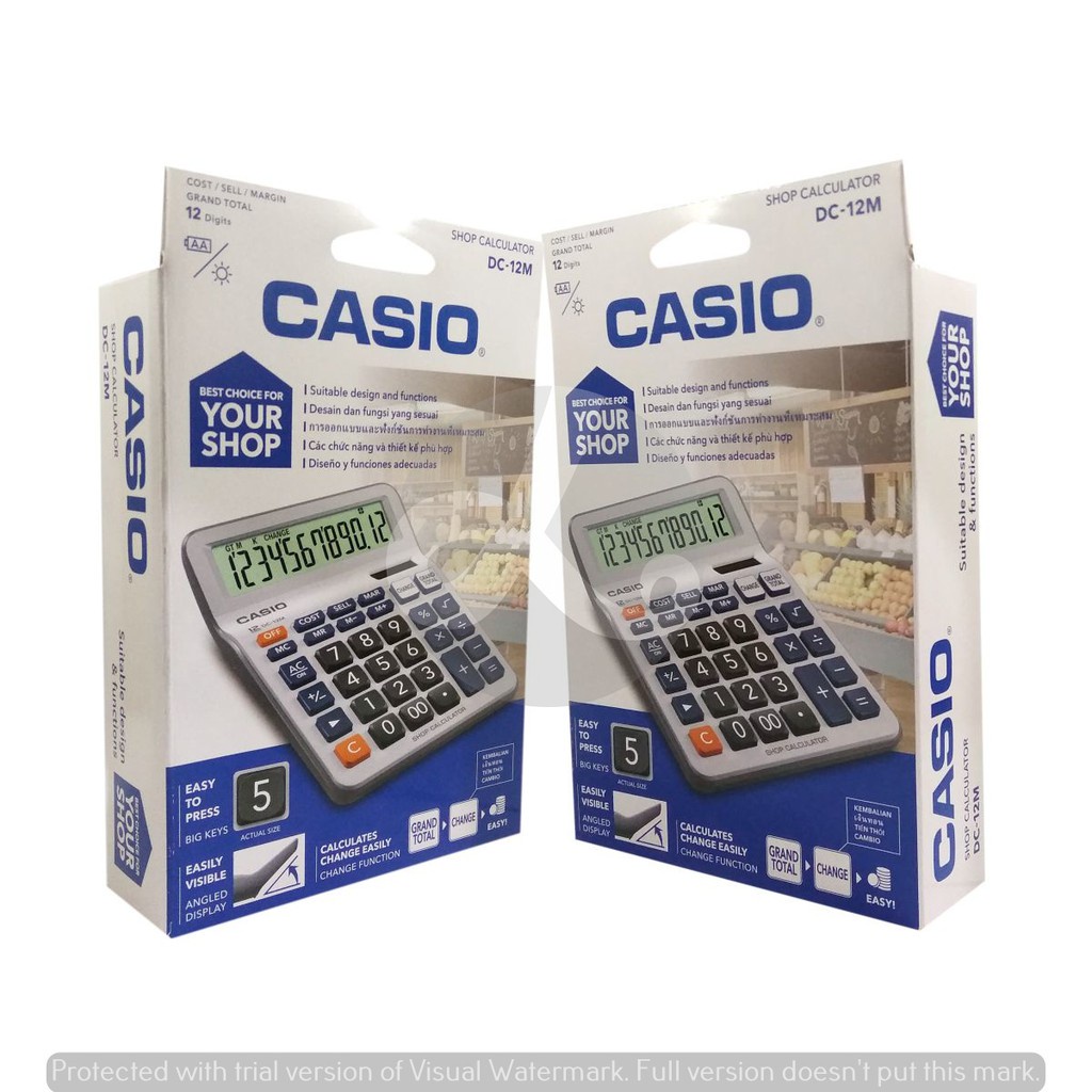 

Calculator Kalkulator CASIO DC-12M Dekstop Kalkulator Orginal DC 12M 12digit