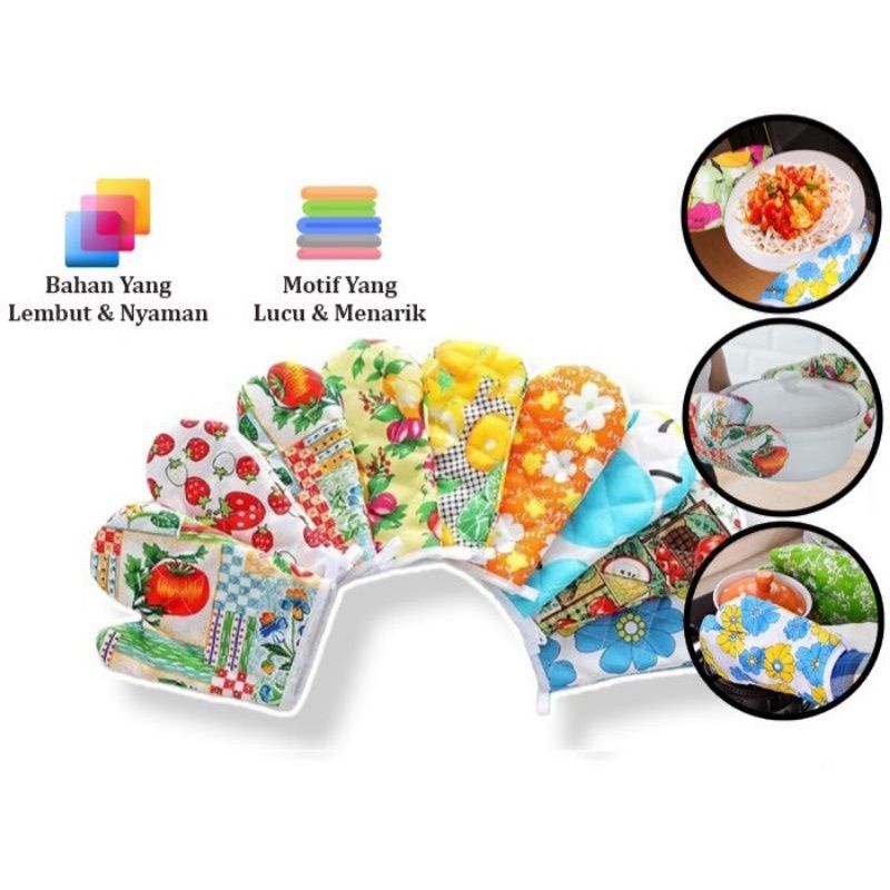 Sarung Tangan Oven Microwave / Anti Panas Kitchen Set Gloves