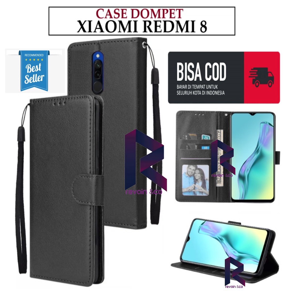 CASE XIAOMI REDMI 8 FLIP WALLET LEATHER KULIT PREMIUM SARUNG BUKA TUTUP KESING HP FLIP CASE XIAOMI REDMI 8