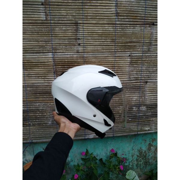 Helm zeus zs611 white double visor second