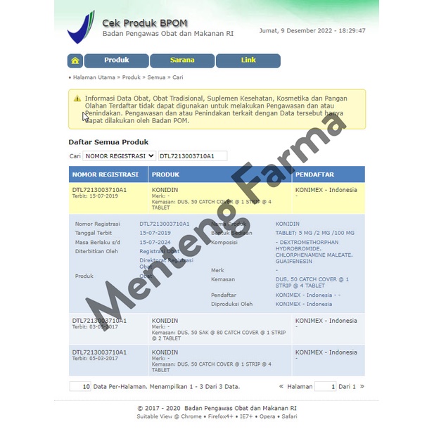 Konidin 4 Tablet - Obat Batuk Kering dan Berdahak