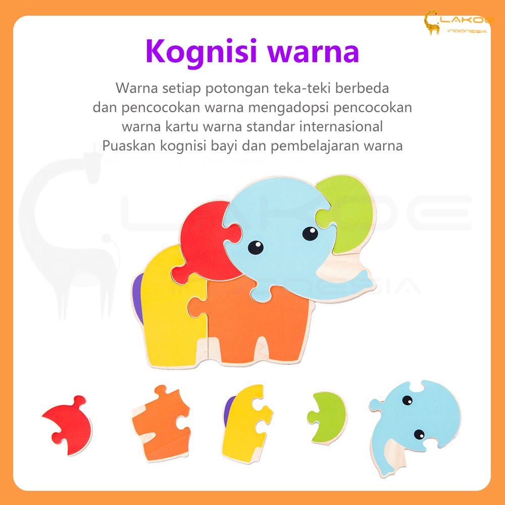 3d puzzle kayu mainan edukasi anak lucu wooden puzzle toys