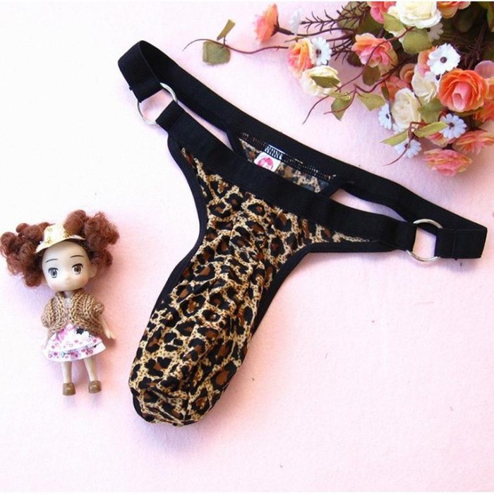 UPDATE G STRING PRIA MEN'S SEXY UNDERWEAR LEOPARD BAHAN BERKELAS