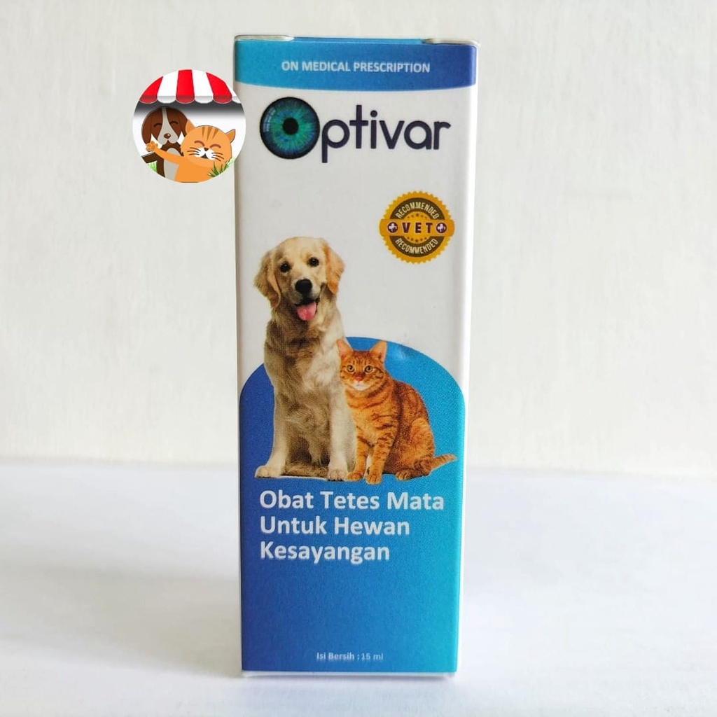 Optivar Pet Eye Drop 15ml Obat Tetes Mata Kucing Anjing Vet Recomended