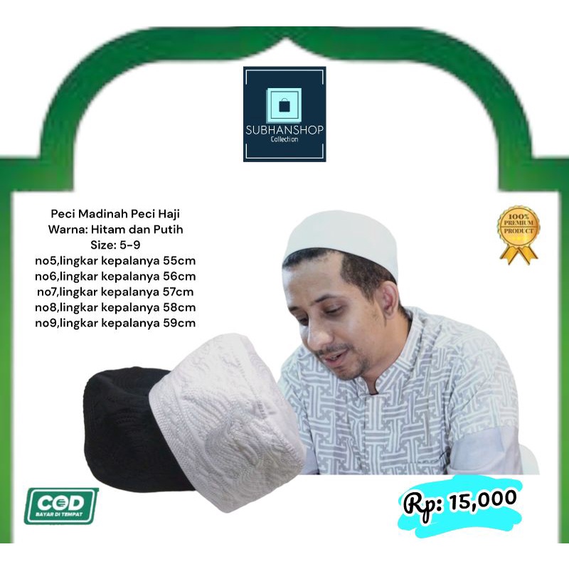 Peci Haji - Peci madinah - anak-dewasa