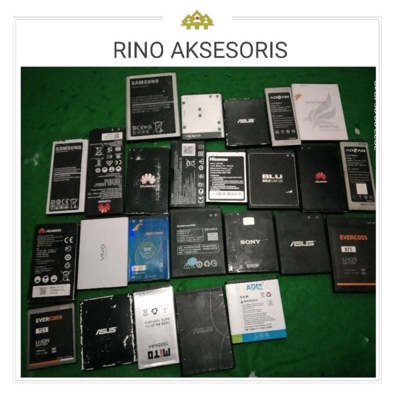 Baterai hp polymer/ bekas layak pakai berbagai merk