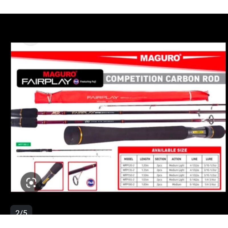 joran maguro fairplay 165 180 cm fair play joran carbon ikan mas