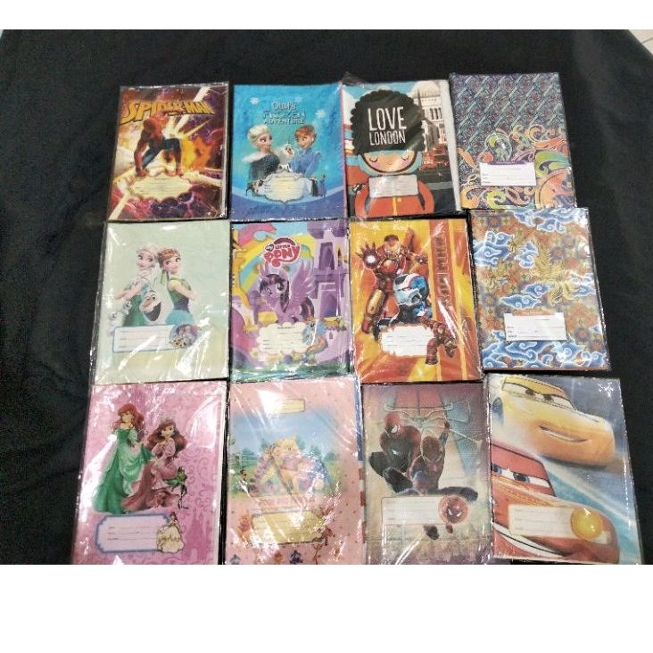 

(1pack) sampul buku tulis karakter / batik isi 20lembar
