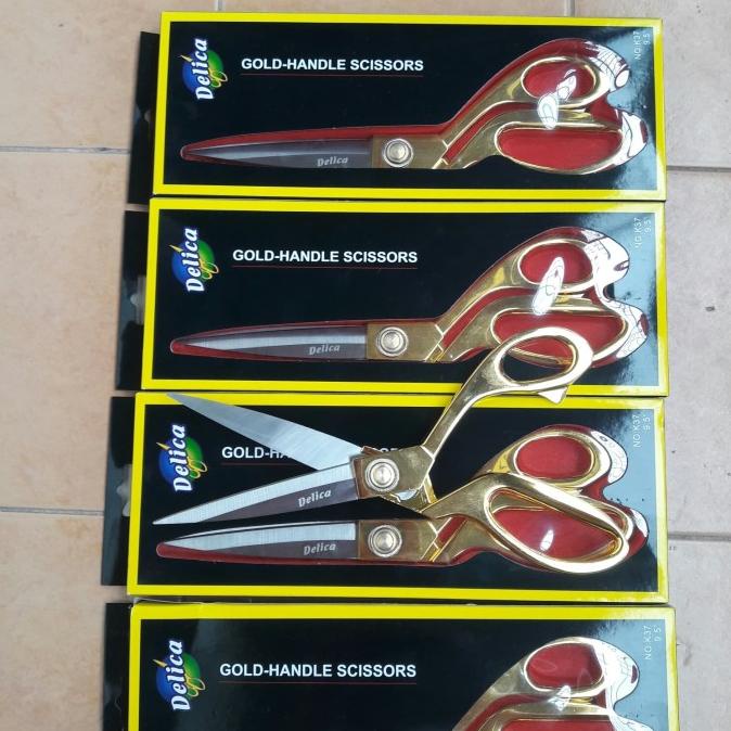 

[BISA COD] delica gunting kain warna gold