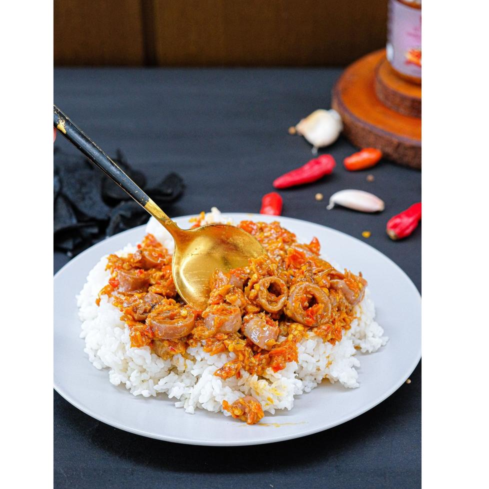 

(V-R5R-✓) SAMBAL BU DJUI Sambal Curang Cumi Arang Best Seller pasti dikirim