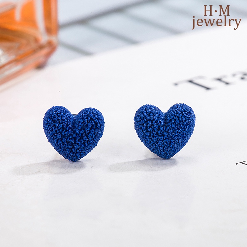 Frosted Klein Blue Earrings Retro Indah Anting Biru Merak Bermutu Tinggi2022Baru