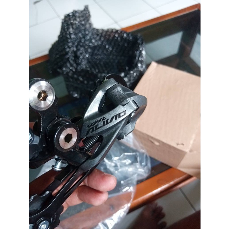 RD Shimano Alivio 8/9/10 Speed Rear Derailleur M4000 Sepeda Lipat MTB Roadbike DLL