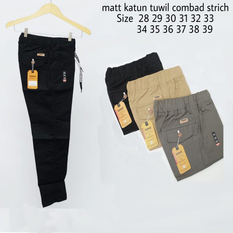 Celana Chino Panjang Pria Celana Panjang slim fit Pinggang Full Kare Standar dan Jumbo