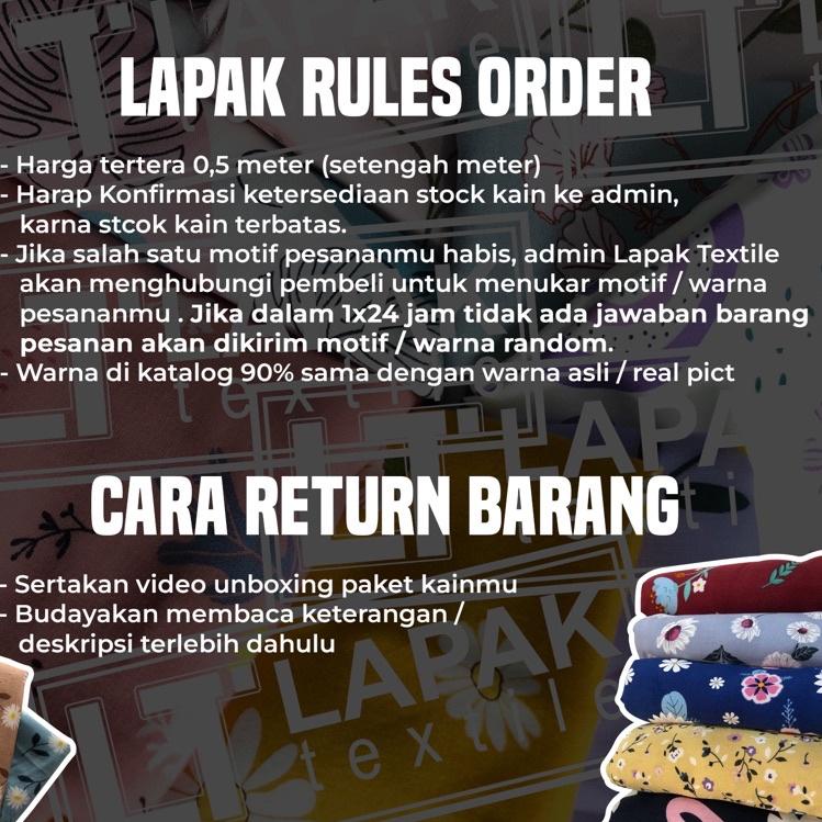 KAIN KATUN RAYON VISCOSE PREMIUM UNIQLO METERAN (HARGA 0,5 METER) {SBA.10De22ᴰ}