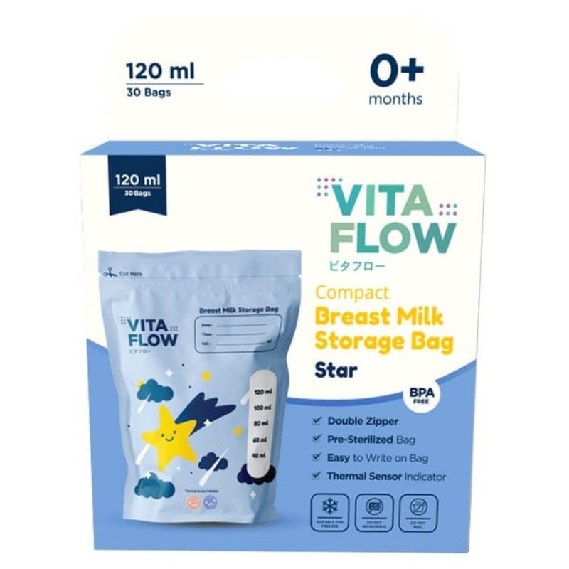 0Vitaflow vita flow Kantong ASI 125ml Breast Milk bag