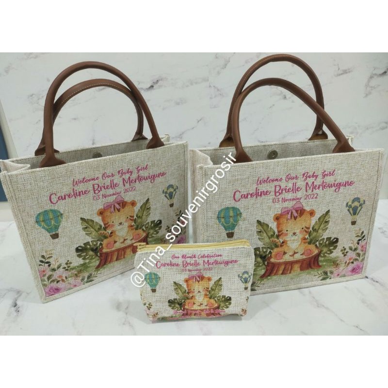 

HAMPERS ( evelyn bag+ pouch kanvas) min 1 lusin
